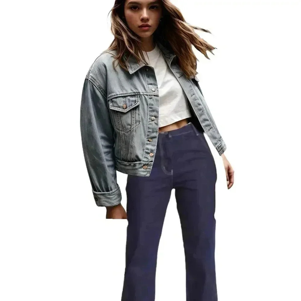 Current‎ Air Women's High Waisted Button Cuff Jeans Raw Dark Blue Wash